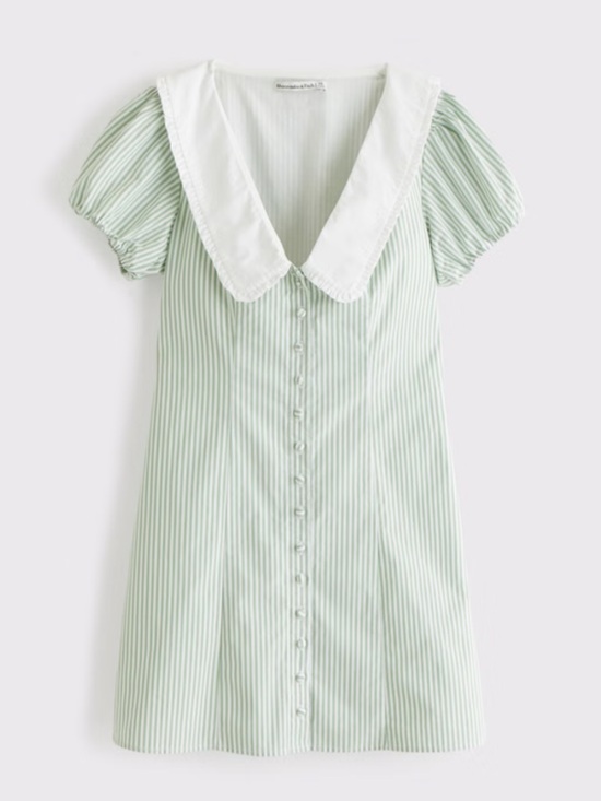 Abercrombie & Fitch Dresses & Skirts - Abercrombie & Fitch Short-Sleeve Collared Mini Dress Size L Tall